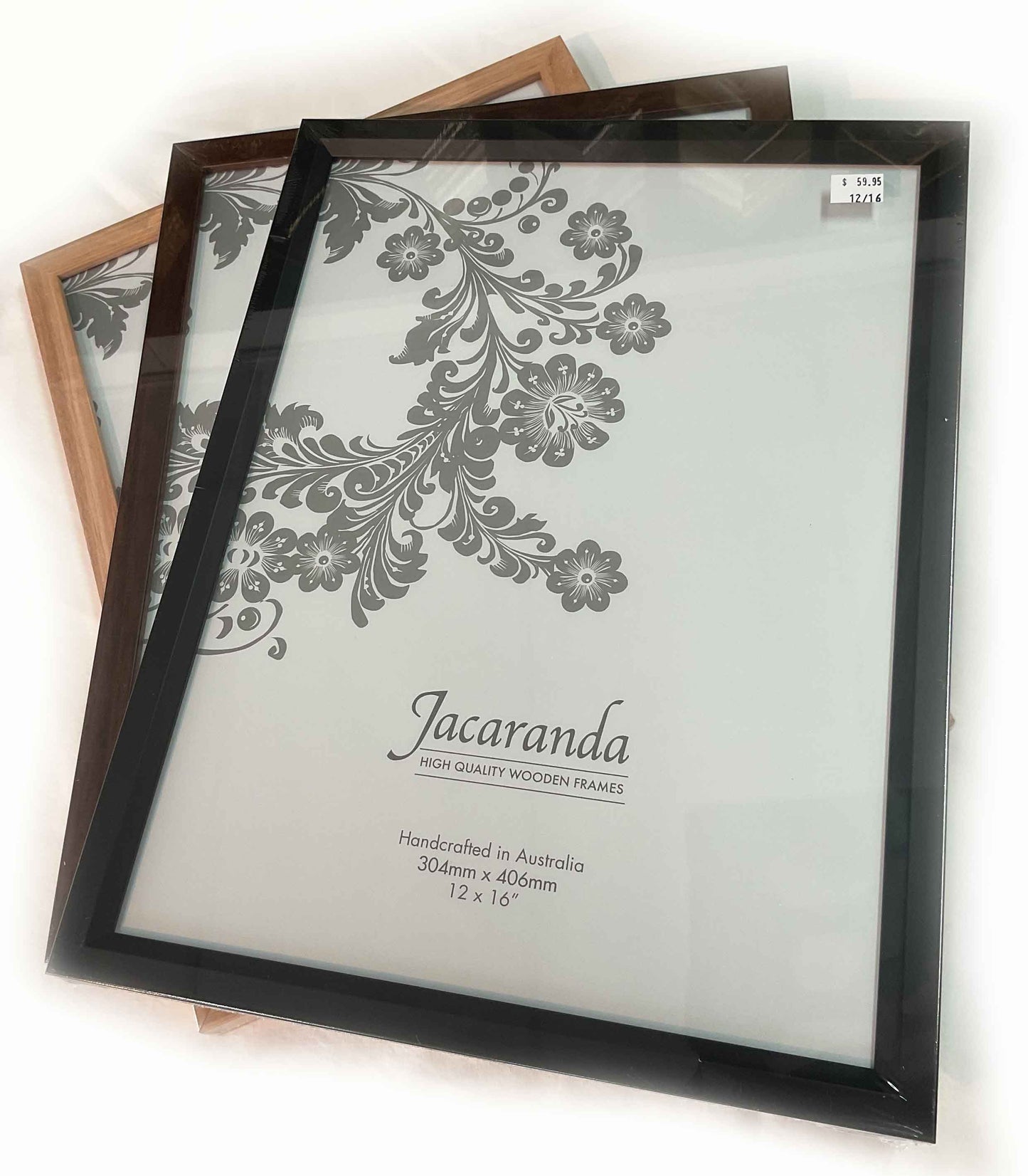 12x16 Premade Brown/Black/Oak Frame