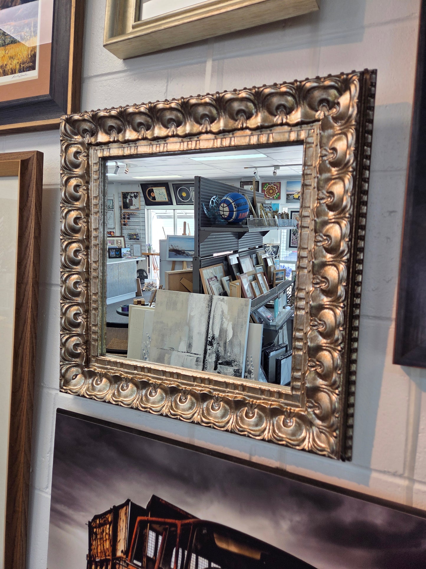 Mirror with Ornate Frame 50 x 50cm