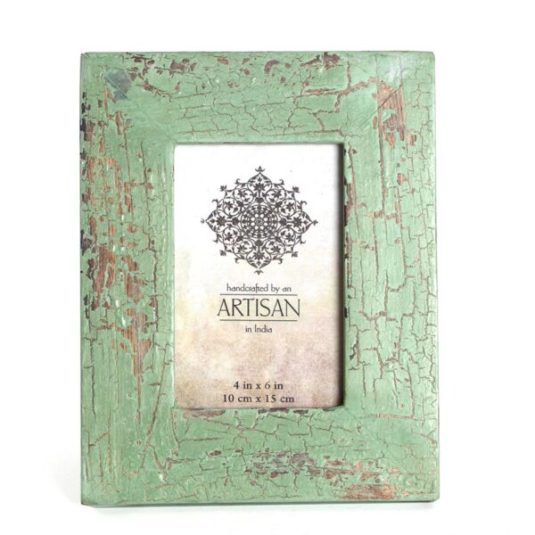 Artisan Mangowood Cracked Green Photoframe