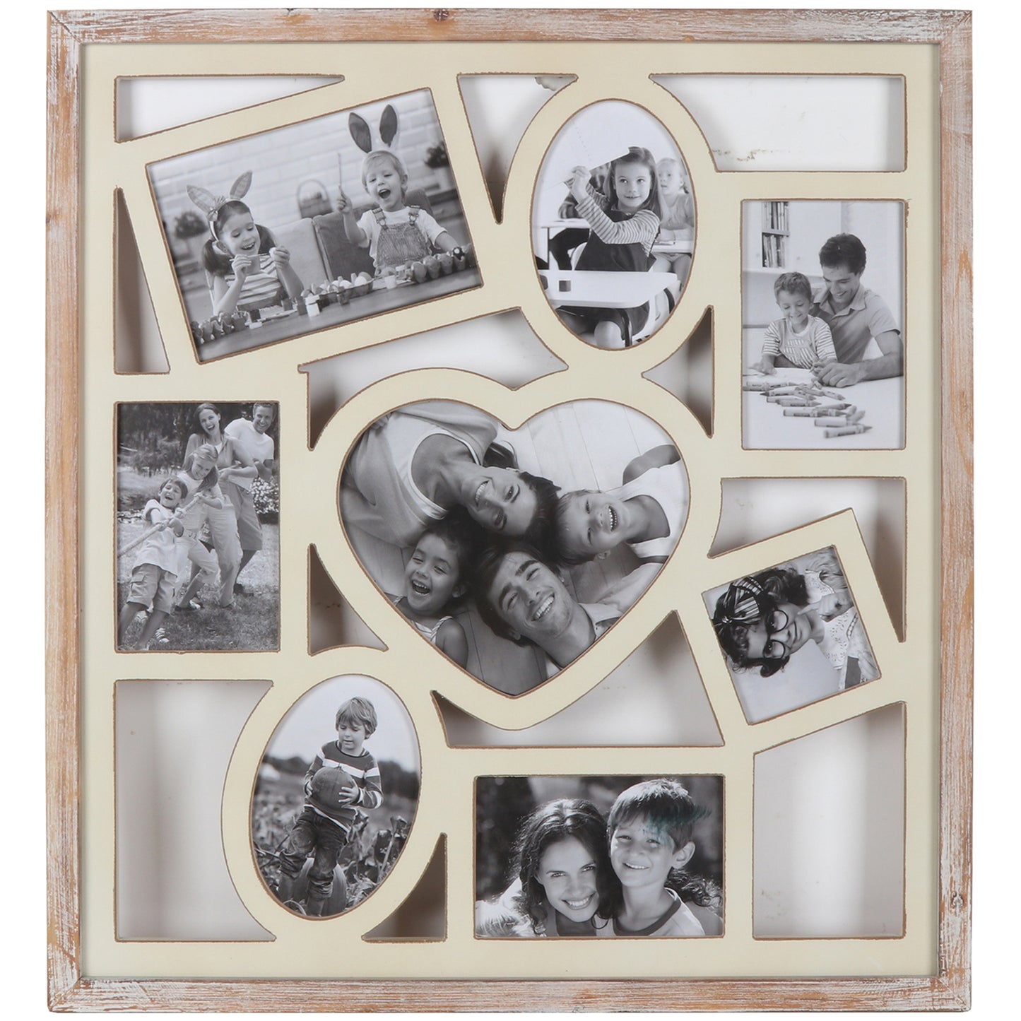 FRAMED WALL HANGING PHOTO GALLERY COLLAGE 54X2X56.5CM