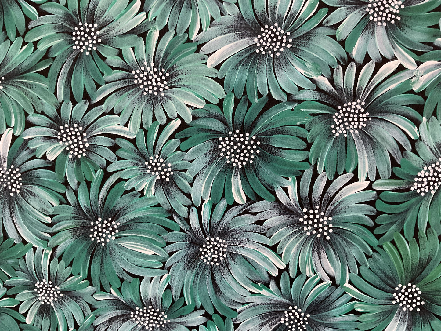 Bush Medicine Leaves by Doreen Nolan, original Aboriginal art, 200 x 88cm
