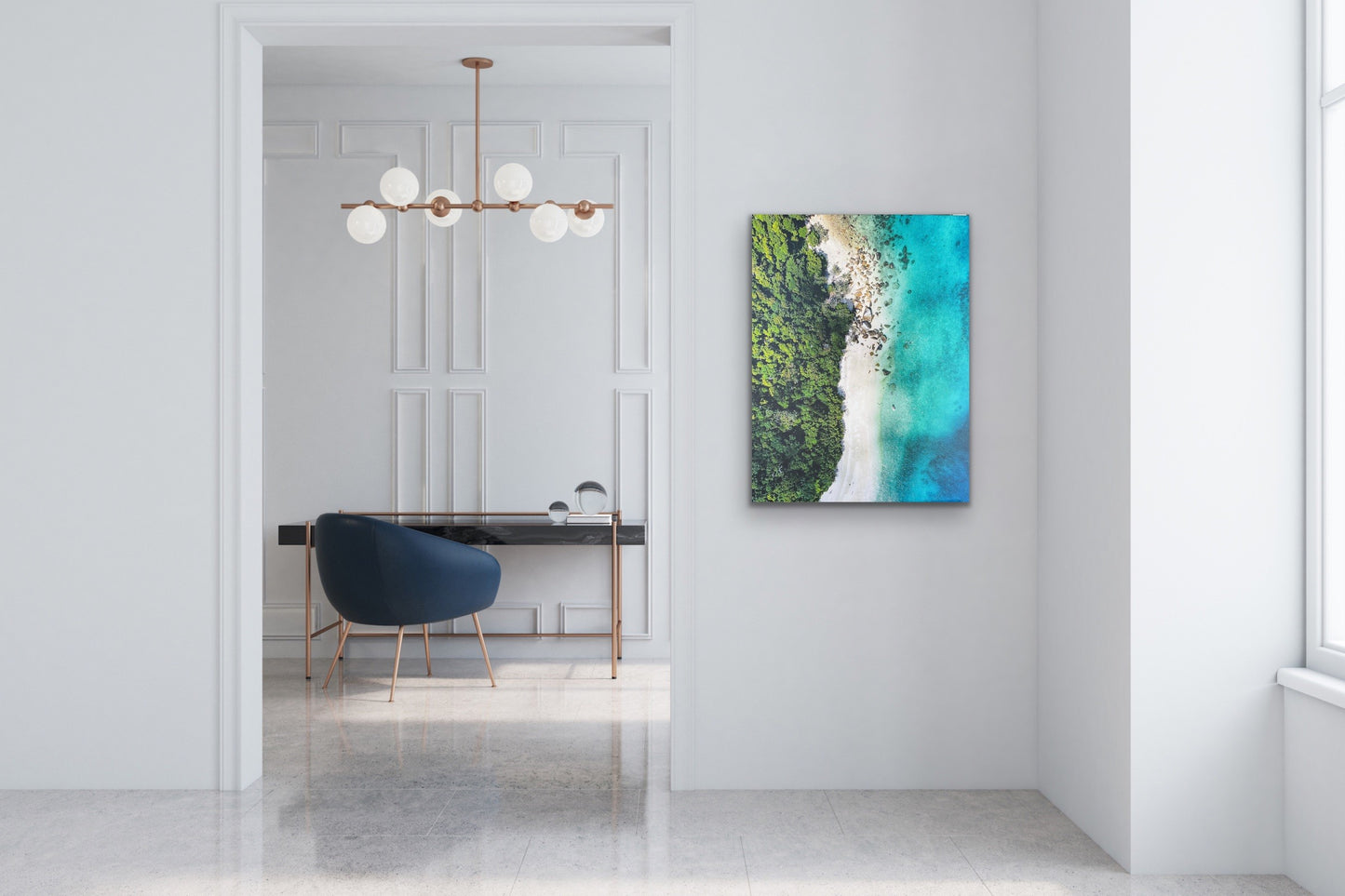 Aerial Beach Picture Canvas