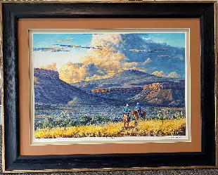 Framed Mark Coombe Countryside artwork