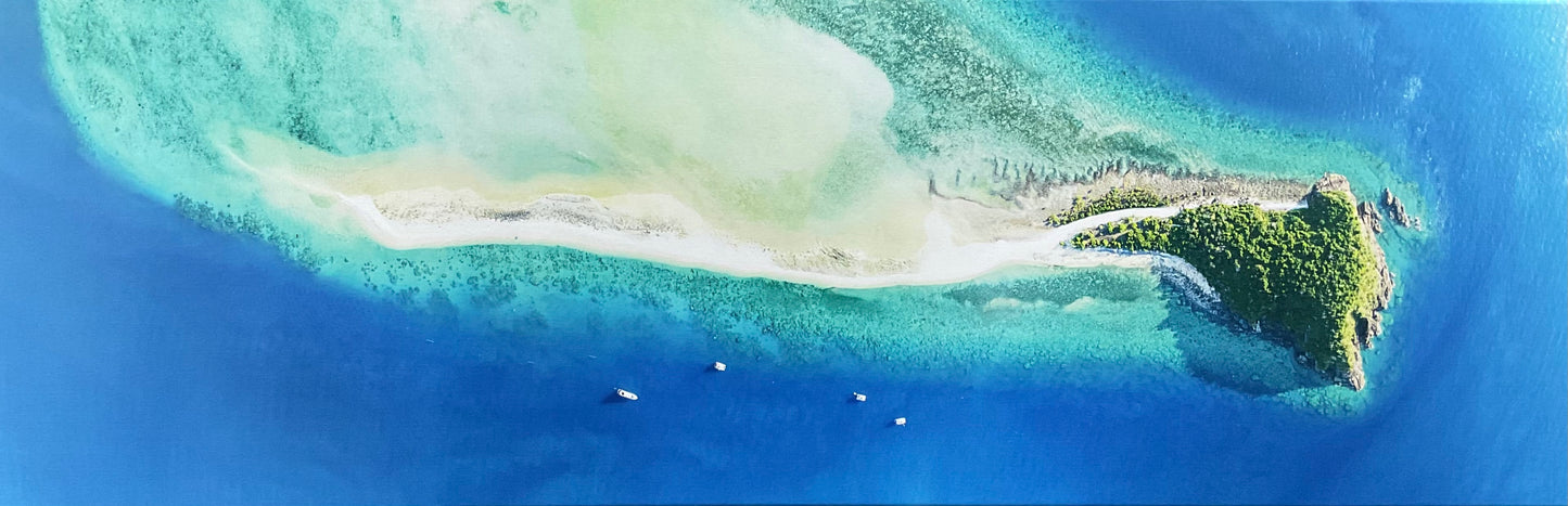 Aerial island print Whitsunday Islands