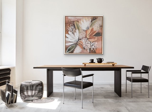 Blue Bush Flowers Art Print of Painting