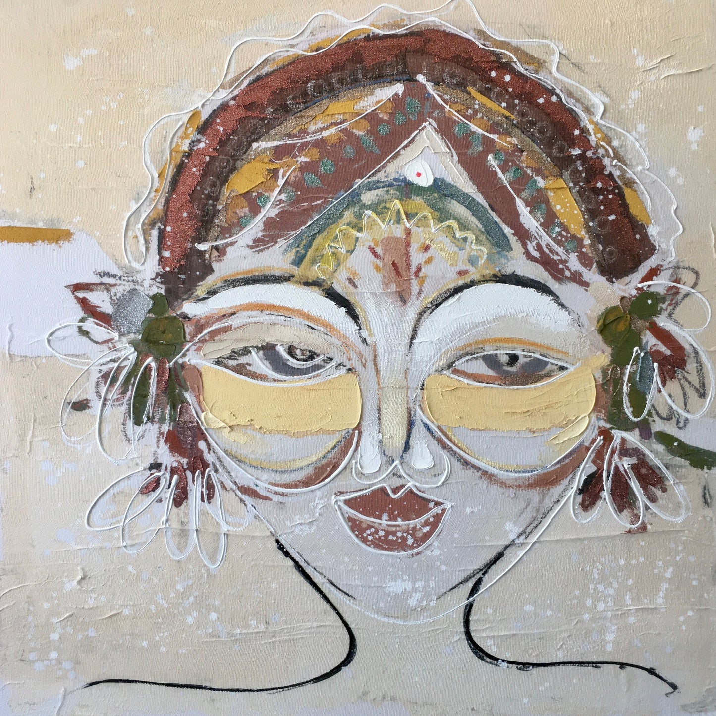 A face, 90 x 90cm