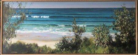 SOLD - contact us for more Raelean Hall "Shore Break", 150cm x 60cm