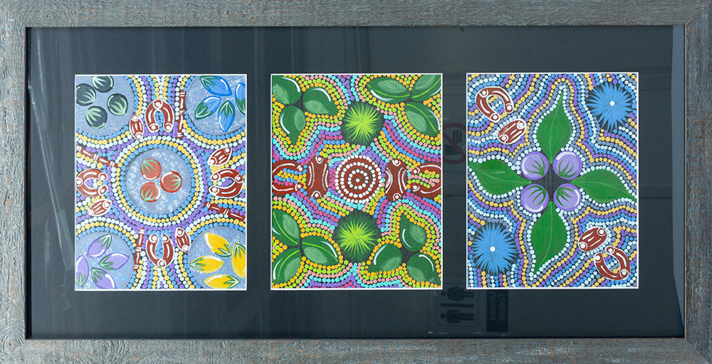 3 Aboriginal Art 80x41cm