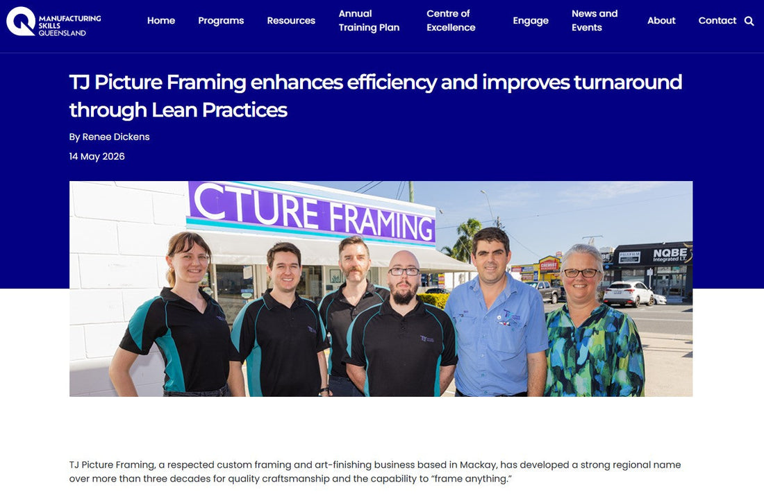 TJ Picture Framing enhances efficiency and improves turnaround through Lean Practices