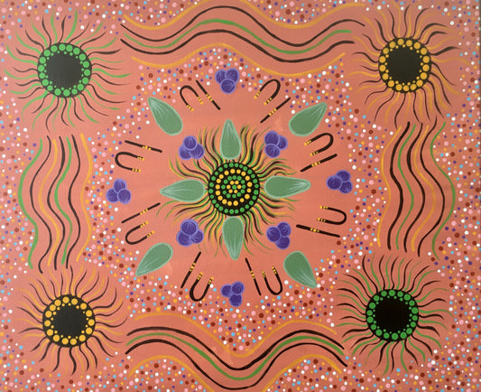 Links by Judy Crosby,, original Aboriginal art, 72 x59cm