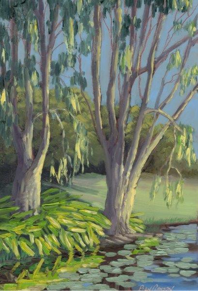 Botanical Gardens Mackay by Ben Ranson - South Seas Islander Hut Pond - Limited Edition Canvas