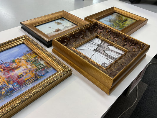 Set of 4 ornate Gold frames