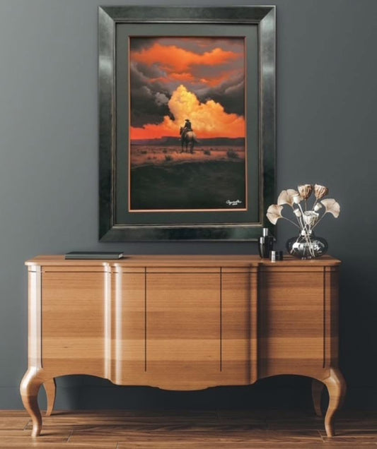 Cowboy in the Sunset