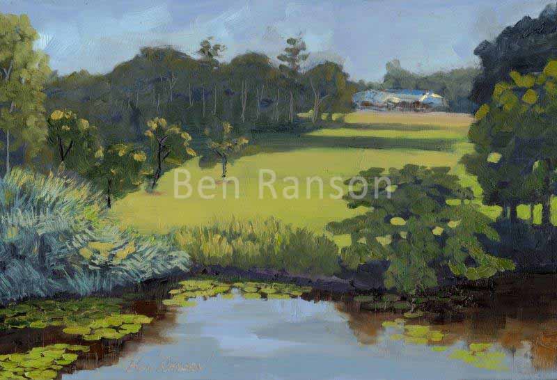 Mackay Botanical Gardens - looking west from the Cafe Lookout verandah by Ben Ranson - Limited Edition Canvas