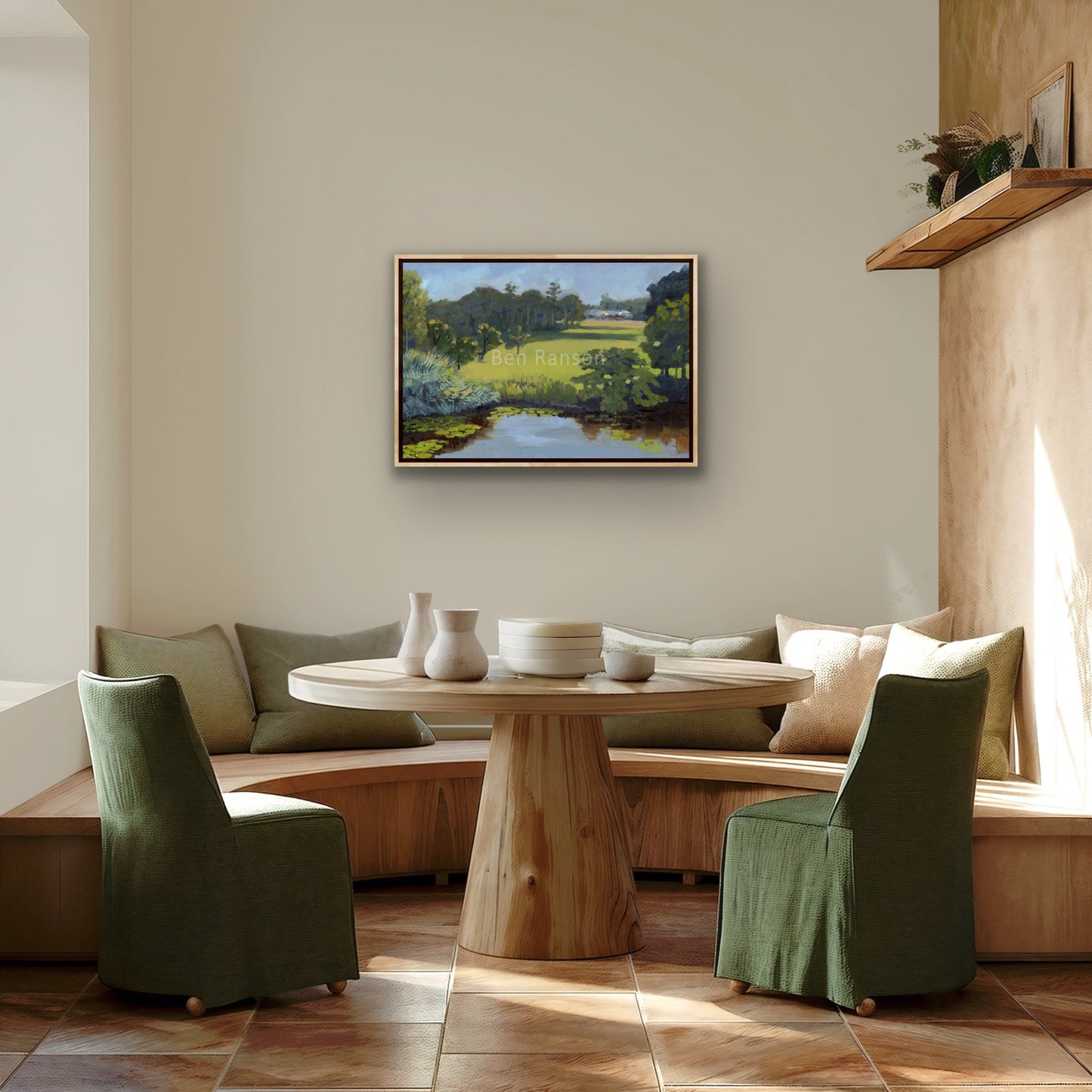 Mackay Botanical Gardens - looking west from the Cafe Lookout verandah by Ben Ranson - Limited Edition Canvas