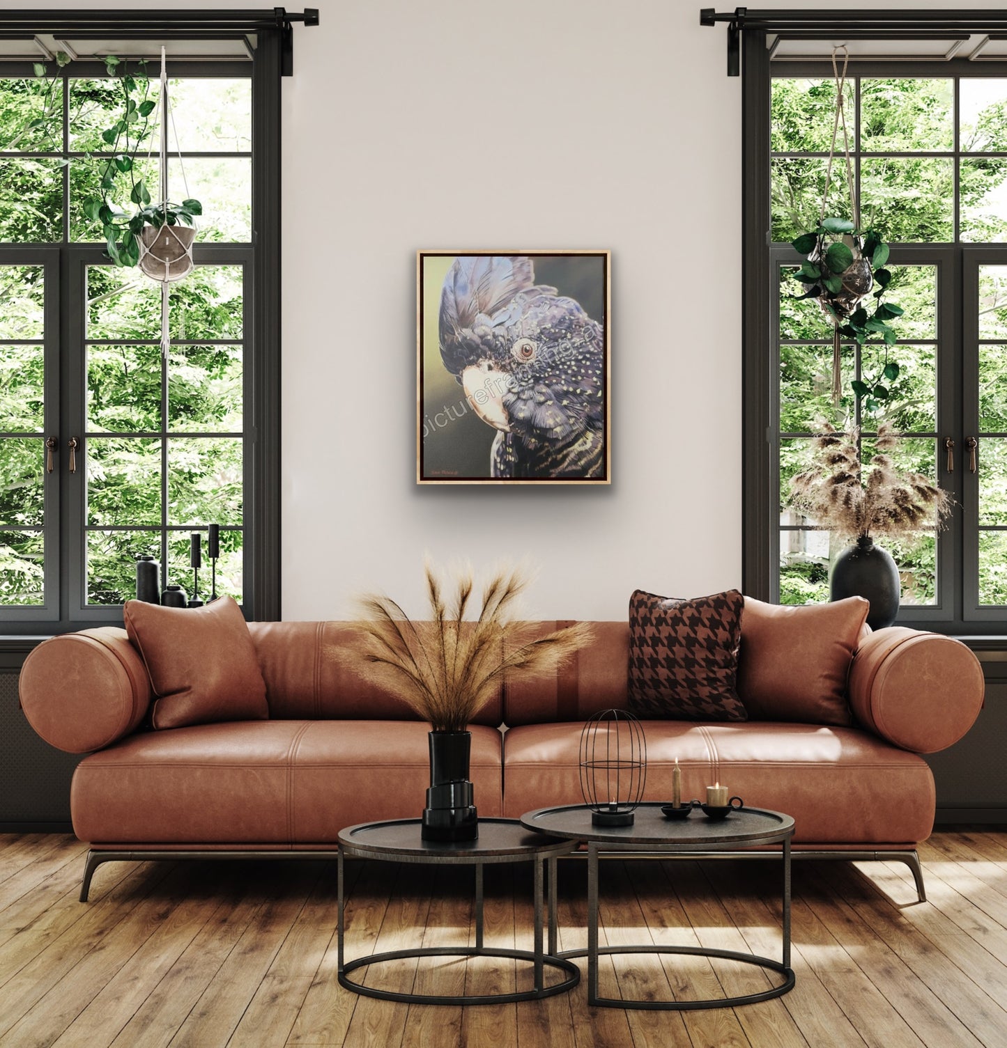 Black Cockatoo Framed Canvas Limited Edition Print by Sam Pennisi