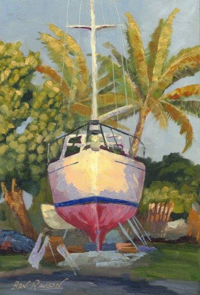 North Mackay Boat Yard - Yacht by Ben Ranson - Limited Edition Canvas