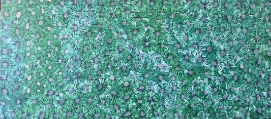 Bush Medicine Leaves by Doreen Nolan, original Aboriginal art, 200 x 88cm