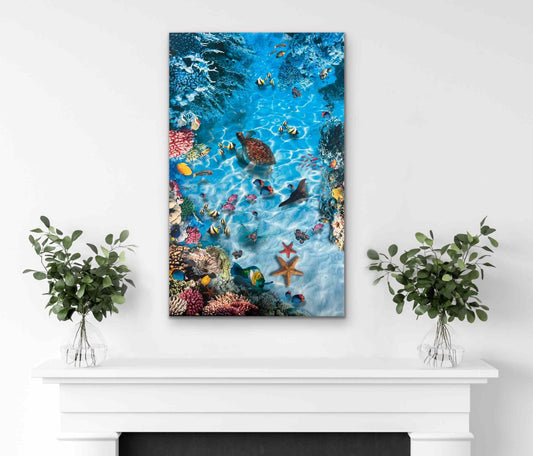 Reef Printed Canvas by TJ Picture Framing 52cm x 78cm