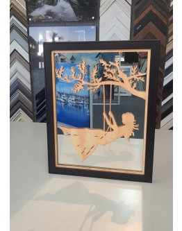 Girl on Swing Mirror by TJ Picture Framing