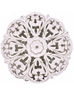 Carved White Wall Decor 41x41cm