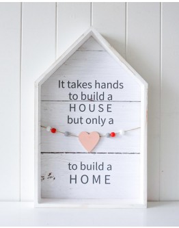 Home Decor Hearts to build a home 30x48cm